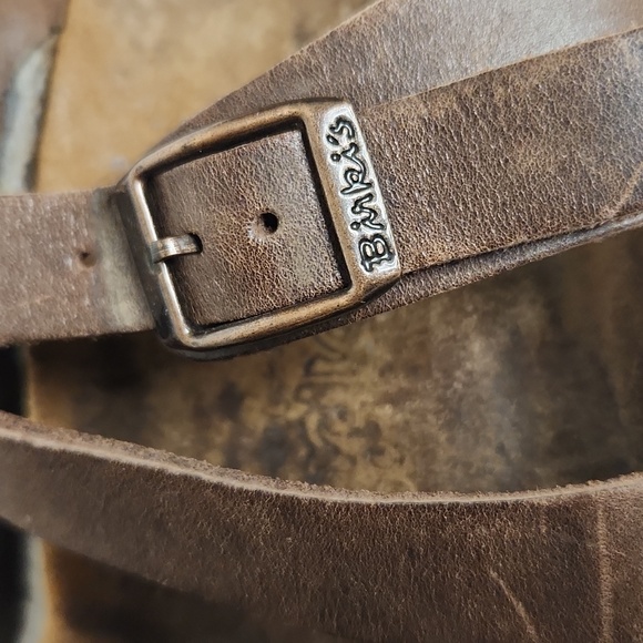 Brown Leather Sandals Birkenstock Strapy Boho Hippie Arizona  Style - Picture 2 of 7